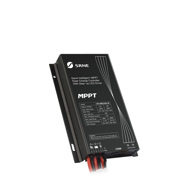 MPPT Controller for Street Light IP67 Waterproof 80W160W LED Solar Street Light Mes160 LED Drive 15A 12/24V Human Sensor
