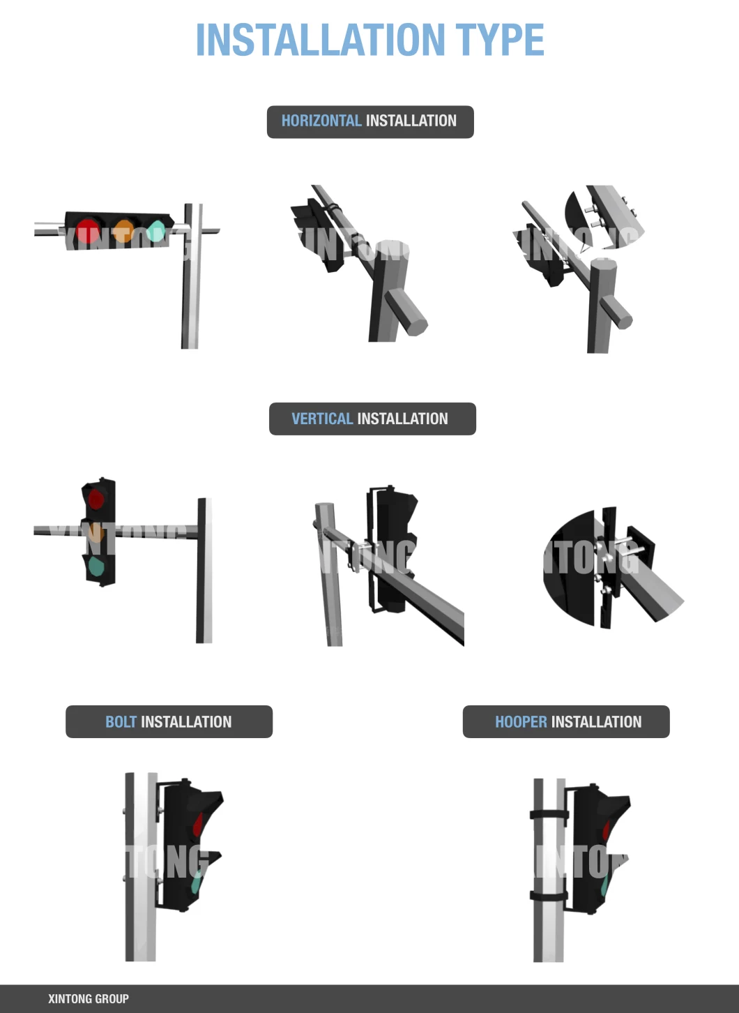 Xintong Hot Sale Solar Wireless Traffic Light Control System